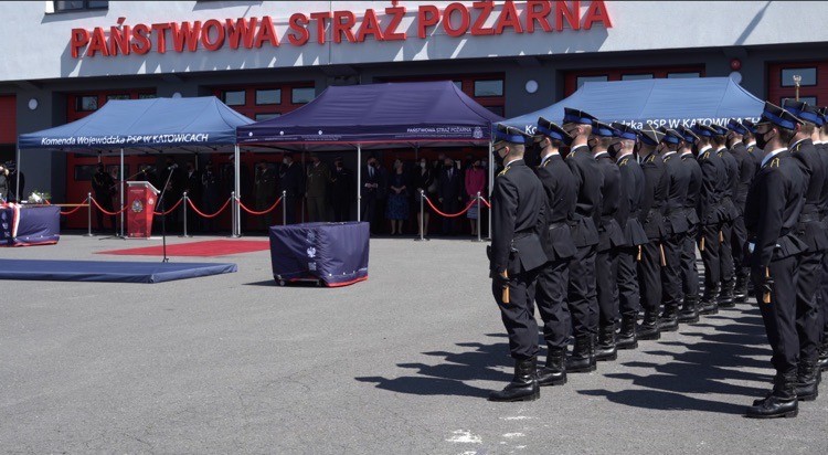 Wodzisławscy strażacy mają swój sztandar!, Tomasz Mazur